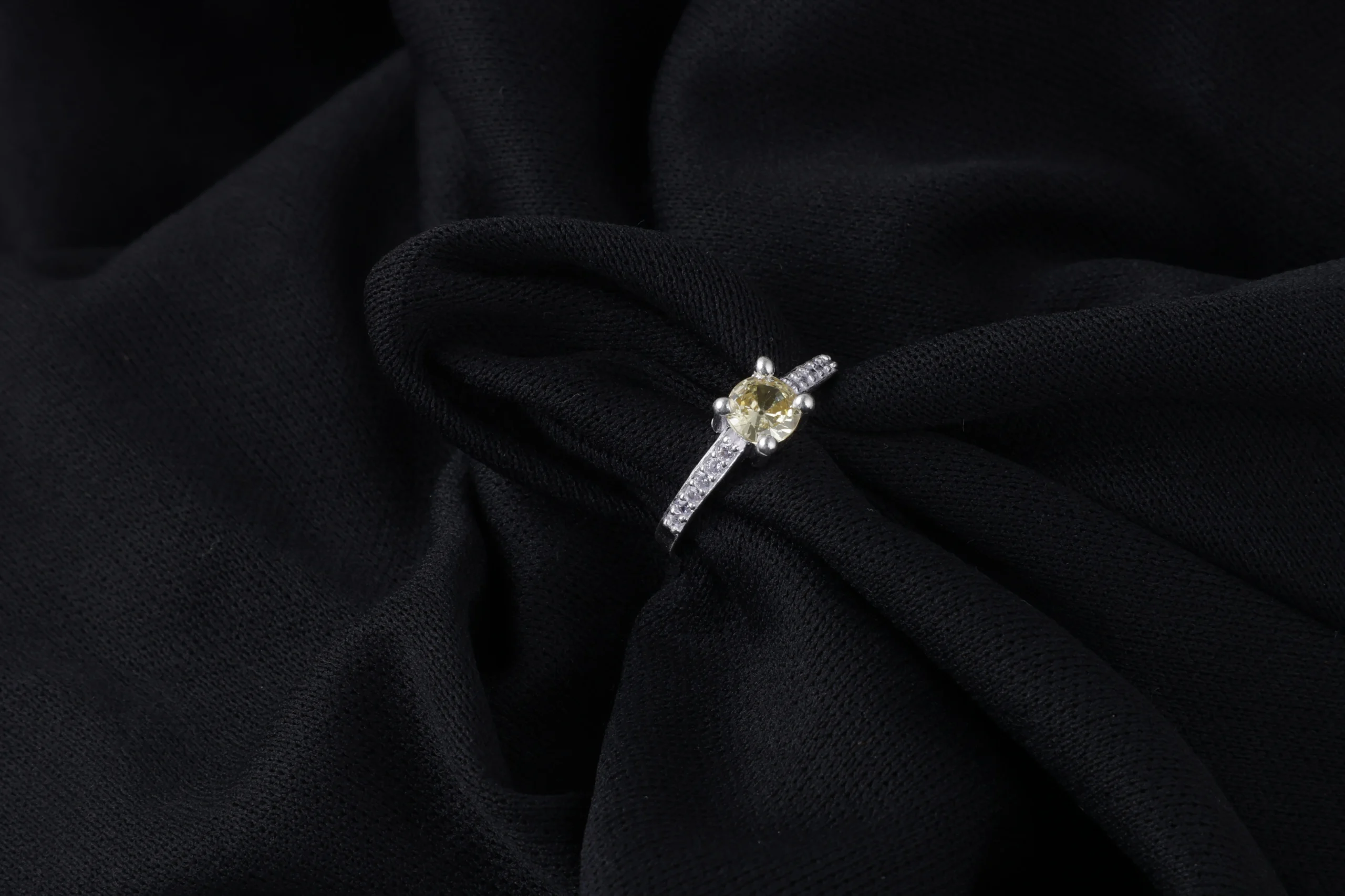 Golden Aura Solitaire Ring - Image 2